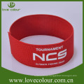 Venda Por Atacado Barato Poliéster Wristband Fabric Wrist Bands / Logo Custom Elastic Bracelets